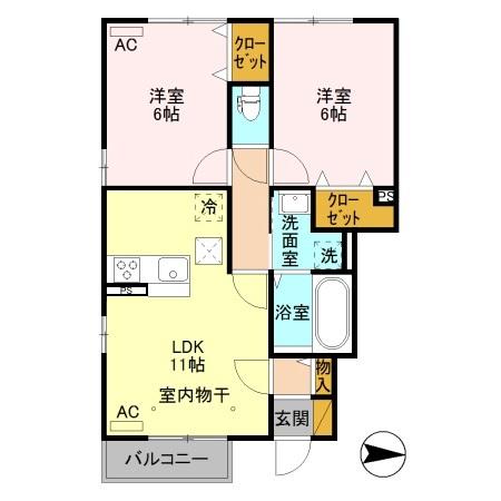 オペラハウス青柳　Ⅱ（105） 間取り図画像