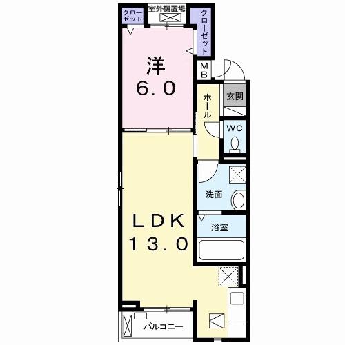 セレーノ元総社（104） 間取り図画像