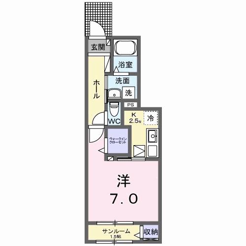 ミルホイール　Ⅱ（102） 間取り図画像