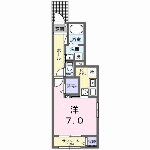 ミルホイール　Ⅱ（101） 間取り図画像