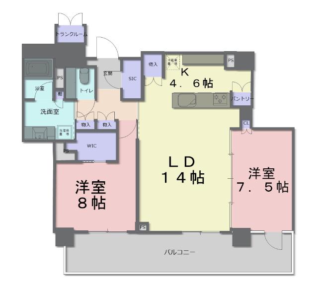 ブリリアタワー前橋（2702） 間取り図画像