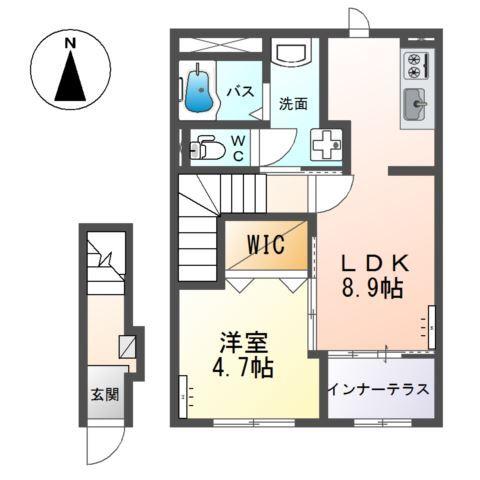 仮）高崎市下小鳥町新築アパート 間取り図画像