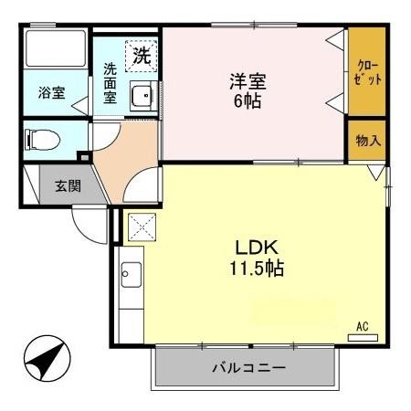 グリーンパーク木村　Ⅲ（101） 間取り図画像