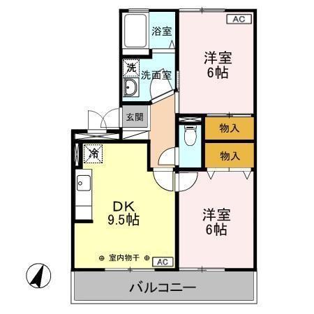 ミルホイール　Ⅴ（303） 間取り図画像