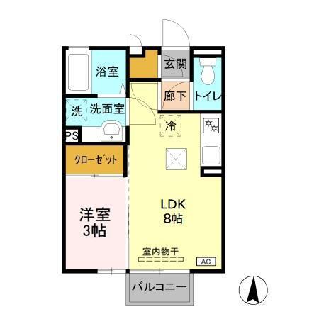 アビターレ狸塚（102） 間取り図画像