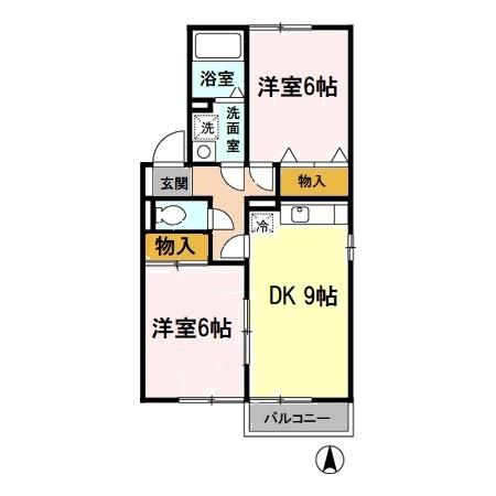 ヴェルフィーユ　Ｃ（201） 間取り図画像