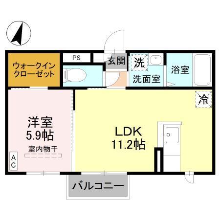 ソレーユM　Ⅰ（202） 間取り図画像