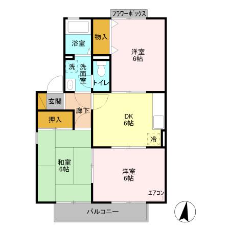 ミルホイール　Ⅲ（203） 間取り図画像