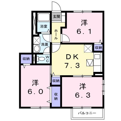 アウローラⅡ（101） 間取り図画像