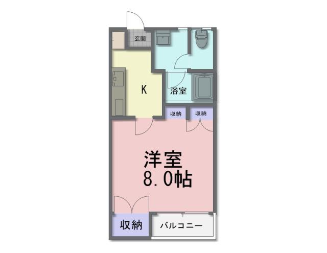 文京町山岸ハイツ（203） 間取り図画像