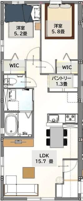 グローブテラス（203） 間取り図画像
