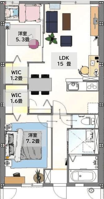 グローブテラス（202） 間取り図画像