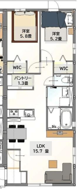 グローブテラス（201） 間取り図画像