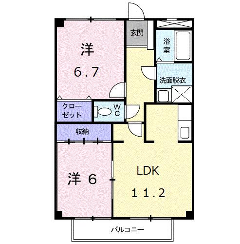 ノースタウンＢ（102） 間取り図画像