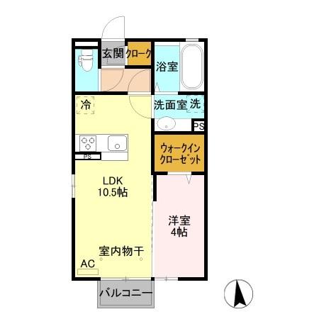 クレール・シェル（207） 間取り図画像