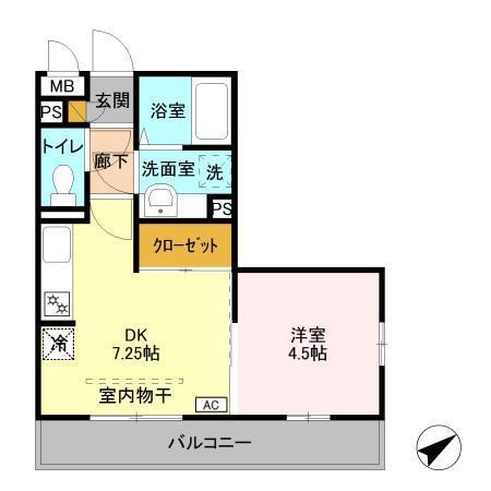 オペラハウス上大島　Ｃ（307） 間取り図画像