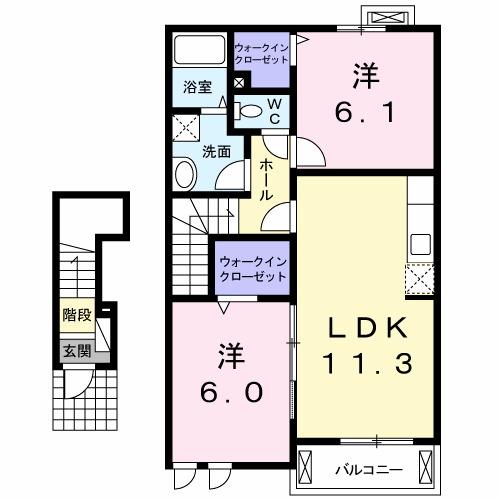 メゾンシュクレⅡ（202） 間取り図画像