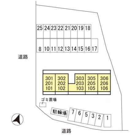 アンフルール（306） 駐車場