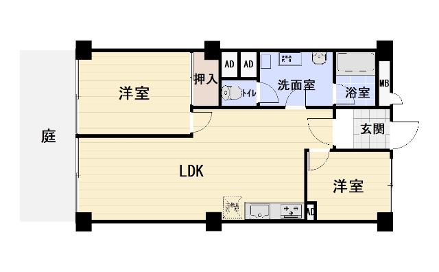 スカイマンション（106） 間取り図画像