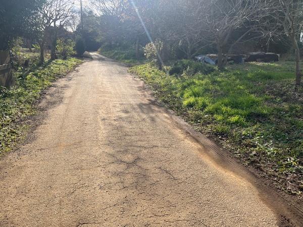 前面道路です