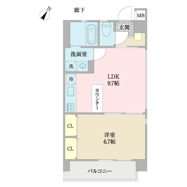 ＷＩＮＧＳ楚辺（0501） 間取り図画像