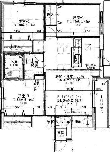  間取り図写真