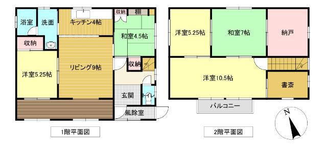 砂川市空知太東4条4丁目借家 間取り図画像