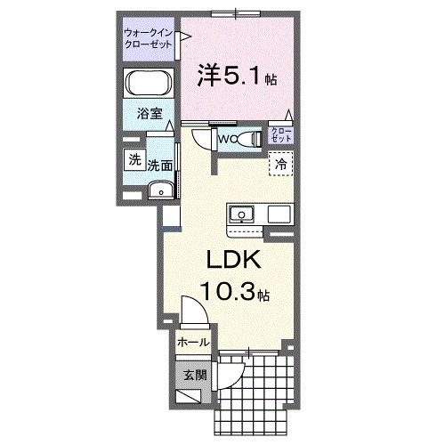 ブリッサ砂川Ｓ　Ⅰ（104） 間取り図画像