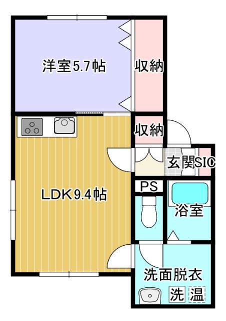 さくらマンションA（102） 間取り図画像