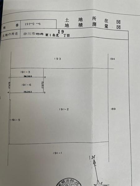 砂川市東1条北19丁目 区画図