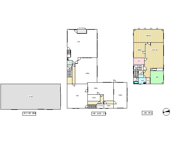 砂川市西1条北9丁目店舗住宅 間取り図画像
