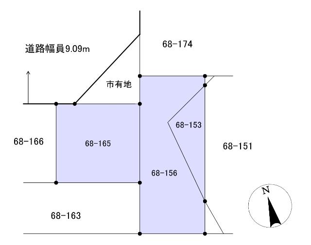 砂川市晴見2条北6丁目　売地 区画図