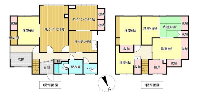 砂川市西１条南４丁目　戸建て 間取り図画像