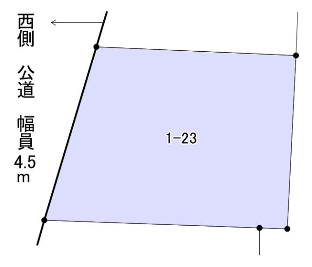 赤平市西文京町5丁目　売地 区画図