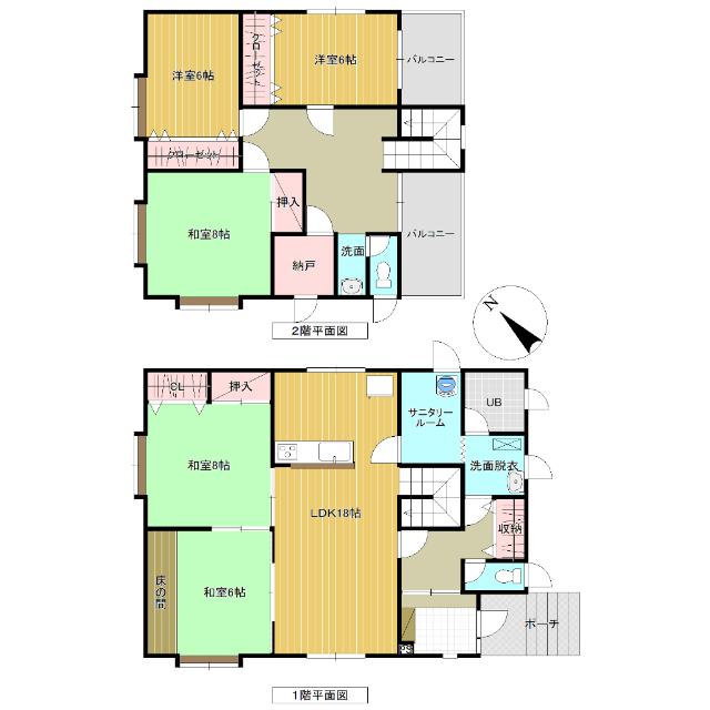 歌志内_文珠５SLDK 間取り図画像