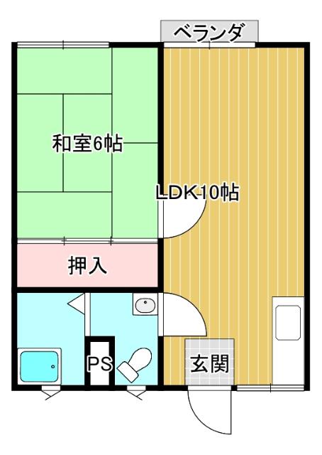 野田ハイツ（202） 間取り図画像
