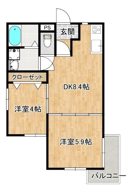 acero木風（305） 間取り図画像