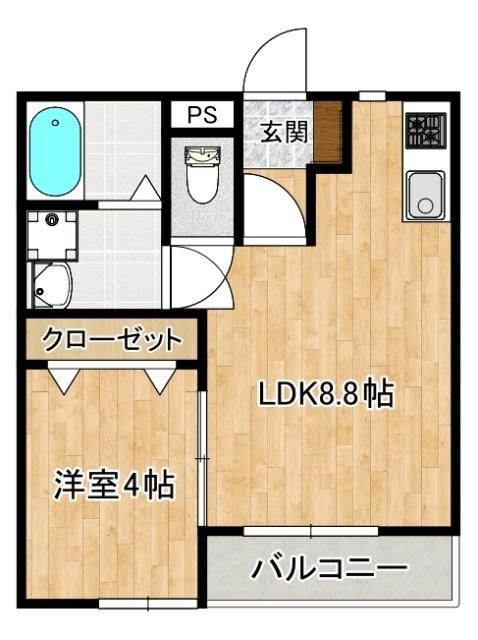 acero木風（302） 間取り図画像