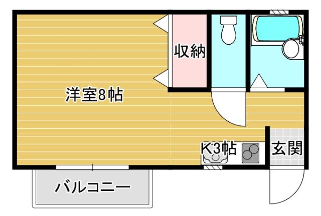 福石グリーンコート（302） 間取り図画像