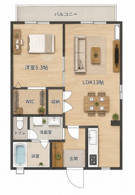 サンフラッツMS（B204） 間取り図画像