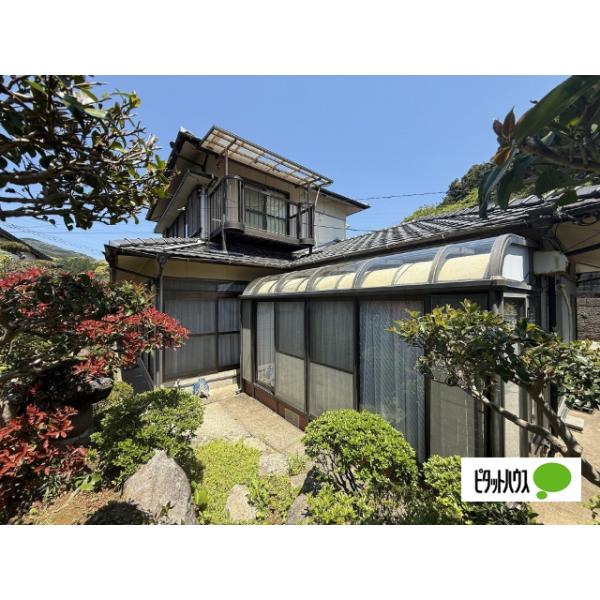 庭から望む