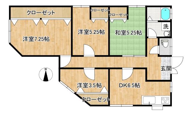 木風町戸建 間取り図画像