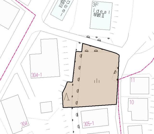 陣の内町162坪売土地 区画図