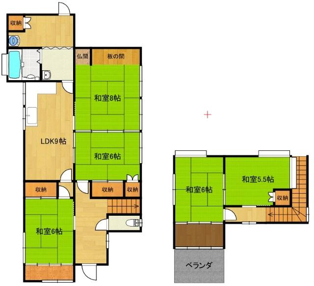 大黒町戸建て 間取り図画像