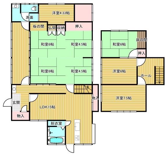 横手町一戸建 間取り図画像