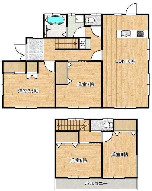 若竹台町一戸建 間取り図画像