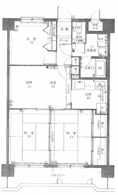 ウイング稲荷町（702） 間取り図画像