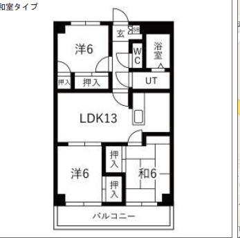 四日市市大字末永マンション 間取り図画像