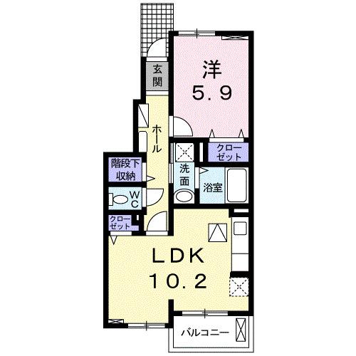 インサイドビレッジⅡ（102） 間取り図画像