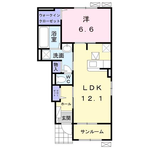 アンジェラ　Ａ（105） 間取り図画像